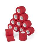 Buy Legal Bandage Self-Adhesive 5cm x 4.5m - 12 Rolls | First Aid Dog Veterinary Wrap Sports Elastic Bandage - Red - Buy Online on GoSupps.com