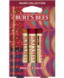 Burt's Bees Kissable Color Holiday Gift Set - 3 Lip Shimmers in Gift Box | Warm Collection - Peony Fig & Rhubarb - International Shipping Available - Buy Online on GoSupps.com