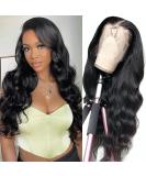 Segsavor 26 Inch Human Hair Lace Front Wig | 180% Density Body Wave | HD Transparent Lace | Pre Plucked with Baby Hair | Natural Glueless Wigs for Women - Buy Online on GoSupps.com