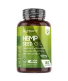 Hemp Seed Oil Softgels with Omega 3 6 9 & Vitamin E - 180 Capsules, Cold Pressed Supplement - Non-GMO, Gluten-Free, Made in the UK - Buy Online on GoSupps.com