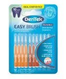 DenTek Easy Brush Interdental Brushes Multi-Size Pack 4 x ISO1 (0.45mm) 3 x ISO2 (0.5mm) and 3 x ISO3 (0.6mm) for removing food and plaque between teeth. 10 Pack 10 Count (Pack of 1) 10 Count (Pack of 1) - Buy Online on GoSupps.com