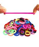 Dream Loom Kids Hair Ties - 100 Small Rubber Bands for Baby Girls, Elastic Ponytail Holders in Multicolor - Tiny Soft Hair Accessories - Buy Online on GoSupps.com