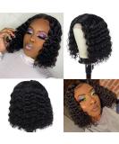 Amella Hair Short Deep Wave Bob Wig 10 Brazilian Virgin Human Hair Lace Closure Curly Bob Wig - Natural Color - 8A Grade - Pack of 1 - Buy Online on GoSupps.com