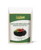 Aaubow English Breakfast Black Tea Leaves Dark Flavourful Aromatic Dark Loose Leaf| Finest Ceylon Loose Leaf 50g Resealable Pouch Brew 25 Cups Hot Iced Tea FBOP Special Long Leaf - Buy Online on GoSupps.com