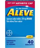 Buy Yeegfeyzz Aleve Soft Grip Arthritis Gelcaps - 40 ea (Value Pack of 5) | Fast International Shipping - Buy Online on GoSupps.com