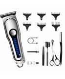 Premium Beard Trimmer for Men - Cordless Barber Clipper Kit & T Blade Trimmer - Adjustable Electric Razor for Mustache & Body Hair - Perfect Men's Gift in Silver - Buy Online on GoSupps.com