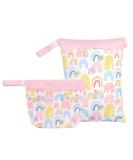 Reusable Maeau Wet Bags - 2 Pack Waterproof Diaper & Gym Organizers | Eco-Friendly Kindergarten & Baby Essentials | 19 Stylish Patterns (20x28cm & 30x40cm) - Buy Online on GoSupps.com