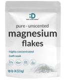 Unscented Magnesium Flakes 10lbs | Pure Magnesium Chloride | Natural Epsom Salt Substitute for Foot Soak & Bath | Hydrates Skin & Promotes Relaxation - Buy Online on GoSupps.com