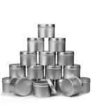 DINGPAI Candle Tin 4oz - Set of 18 Silver Candle Containers for DIY Candle Making - Buy Online on GoSupps.com