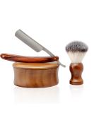 Men's Classic Shaving Set - Danweix Safety Straight Razor & Brush | Professional Barber Choice | International Shipping Available - Buy Online on GoSupps.com