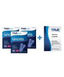 TRUEplus Lancets 30g x 100ct + Log Book Combo | Diabetes Testing Supplies - Buy Online on GoSupps.com