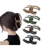 4 Pack Medium Large Hair Claw Clips for Women & Girls - Non-slip Matte Jaw Clips for Thin & Long Hair - Strong Hold Jumbo Claw Clips - Neutral Colors (Black/Green/Brown/Khaki) - Buy Online on GoSupps.com