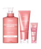 KUNDAL Protein Bonding Set - Violet Muguet | Shampoo 500ml Treatment 250ml No Wash Treatment 50ml | International Shipping Available - Buy Online on GoSupps.com