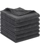 Sunland Microfiber Wavy Make-Up Remover | Reusable Facial Cleaning Cloths - Dark Gray 30x30 cm (6 Pack) for All Skin Types - Buy Online on GoSupps.com