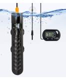 BOEESPAT Aquarium Heater with Anti-Scald Protector - Fully Submersible Fish Heater for Marine and Freshwater Tanks | 100W/200W/300W/500W with Thermometer - Buy Online on GoSupps.com