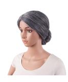 Mapofbeauty 10 inches/25 cm grass Grandmother hair fibers lady costume granny with wig as wrapped hair cosplay parties wig (dark gray) - Buy Online on GoSupps.com