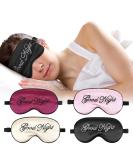 4Pcs Satin Sleeping Mask Set - Soft Blackout Eye Masks with Adjustable Straps for Comfort | Ideal for Sleep Meditation and Travel - Unisex for Women Men & Kids - Buy Online on GoSupps.com