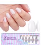 Buy BARTBOX Extra Short Almond Nail Tips - 150 Soft Gel Full Cover Press-On Nails with Primer - Perfect for Nail Extensions & Art - XXS Almond White - Buy Online on GoSupps.com