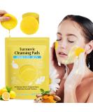 Turmeric Cleansing Pads for Oily & Sensitive Skin | 60PCS Gentle Pads to Combat Acne Blemishes & Dullness | Balance Skin Oil - Buy Online on GoSupps.com