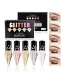 LAMUSELAND Glitter Liquid Eyeliner Set - 5 Colors Metallic Shimmer Pigment Eye Liner Pen - Waterproof Long Lasting Eyeshadow Makeup - Diamond Shape - 5pcs - Buy Online on GoSupps.com