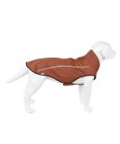 Mile High Life Waterproof Pet Jacket - Adjustable Raincoat for Small Dogs with Reflective Strip - Lightweight Brown Accessory - Buy Online on GoSupps.com