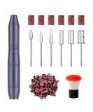 Professional Electric Nail File Kit for Manicure & Pedicure Acrylic Nail Drill with Bits Bands & Brush | Must-Have for Nail Techs Grey - Buy Online on GoSupps.com