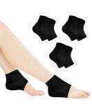 3 Pairs Moisturizing Gel Heel Socks - Soft Open Toe Socks for Dry Skin Care (Black) - International Shipping - Buy Online on GoSupps.com
