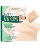 Silicone Scar Removal Sheets for C-Section Surgery, Burns, Acne, Keloids & Stretch Marks - Washable & Reusable - Effective on Old & New Scars - 4 Pack - Buy Online on GoSupps.com