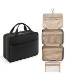 Lifewit Large Travel Toiletry Bag Organizer for Women - Transparent Hanging Makeup Bag with Hook for Full Size Bottles - Vacation Essentials - Black - Buy Online on GoSupps.com