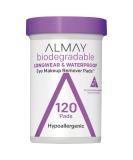 Eye Makeup Remover Pads by Almay, Biodegradable Longwear & Waterproof, Hypoallergenic, Cruelty Free-Fragrance Free Cleansing Wipes, 120 Pads (Pack of 1) New Version 120 Count (Pack of 1) - Buy Online on GoSupps.com