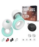 Silent Earplugs - 27dB Noise Cancelling Reusable Ear Plugs for Sleep Travel Comfort & Autism - Turquoise - Buy Online on GoSupps.com