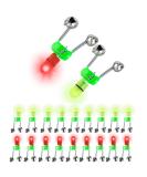 OHOH LED Night Fishing Rod Bite Bait Alarm Light with Twin Bells Ring - 10 Red & 10 Green Lights - Buy Online on GoSupps.com