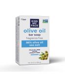 Kiss My Face Olive Oil Bar Soap - Fragrance Free Moisturizing Vegan & Cruelty Free 8oz - Natural & Palm Oil Free - Buy Online on GoSupps.com