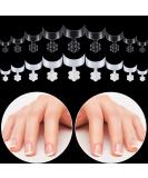 1000 Short French Style False Acrylic Nail Tips for DIY Nail Art - Transparent & White - Buy Online on GoSupps.com
