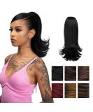 YUMOREAL Black Drawstring Ponytail Extension for Black Women Girls 14 Inch Curly Fake Pony Tail Hair Extensions Synthetic Heat Resistant Fiber Hair Pieces 1B 1B(Natural Black) - Buy Online on GoSupps.com