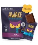 AWAKE Caffeinated Chocolate - Dark Chocolate - Pack of 50 - 0.48 Oz. - Buy Online on GoSupps.com