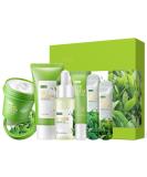 Green Tea Skincare Set - 19-in-1 Hydrating Gift Kit for Teen Girls & Women | Cleanser Serum Cream & Masks - Buy Online on GoSupps.com