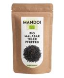 Mandoi Organic Tiger Malabar Pepper - 50g Whole Black Peppercorns | Premium Organic Spice for Pepper Mills - Buy Online on GoSupps.com