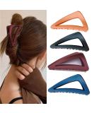 4 Pack Matte Triangular Hair Clips for Women - Non-Slip Colorful Hair Accessories - Buy Online on GoSupps.com