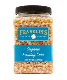 Franklins Gourmet Organic Popcorn Kernels - 28oz Tub | All Natural, Made in USA | Authentic Movie Theater Taste | USDA Certified | 1-Pack - Buy Online on GoSupps.com