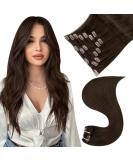 Easyouth Brown Clip-In Extensions | Real Remy Hair | Darkest Brown Clip-On Extensions for Hair Recovery - Buy Online on GoSupps.com