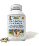ANDREW LESSMAN Circulation & Vein Support for Healthy Legs 30 Capsules - High Bioactivity Diosmin, Butcher's Broom, Visibly Reduces Swelling & Discomfort in Feet, Ankles, Calves, Legs - Buy Online on GoSupps.com