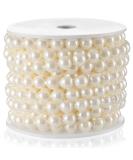 Half-Round Ivory Pearl Bead Garland String - 11 Yards, 10MM Flat Beaded Spool Roll for Wedding Party Decoration - Buy Online on GoSupps.com