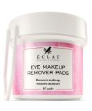 Eye Makeup Remover Pads - Gentle Waterproof Mascara Remover with Babbasu Oil & Provitamin B5 - 100% Cotton 80 Pcs - All Skin Types - Buy Online on GoSupps.com