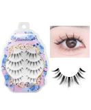 Manga Lashes Clear Band Anime False Eyelashes 4 Pack - Spiky & Natural Look | Japanese Style A01 by Mikiw - Buy Online on GoSupps.com