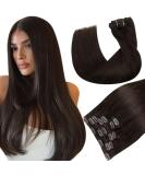 Hetto Brown Clip-In Extensions | Real Remy Hair | Darkest Brown #2 | 120g 45 cm - Premium Quality Hair Recovery - Buy Online on GoSupps.com