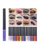 Allbesta 12 Colors Liquid Eyeliner Set - Matte Waterproof Makeup Precise Rainbow Eyeliner Pens (12pcs) - Shop Internationally - Buy Online on GoSupps.com