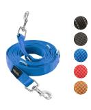 Vitazoo Adjustable Dog Leash - 3m Graphite Nylon with Carabiners for All Dog Sizes - 4 Lengths in Blue - Buy Online on GoSupps.com