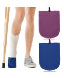 Foot Cast Toe Cover Socks - Soft Warm & Adjustable Cast Protector for Men & Women - 2 Pack (Blue Purple - Buy Online on GoSupps.com