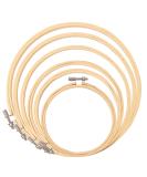 Bamboo Embroidery Hoops Set - 6PCS Circle Cross Stitch Rings for Holiday Ornaments & DIY Crafts - Sizes 4.7 to 10.6 - Handcrafted Sewing Accessories - Buy Online on GoSupps.com